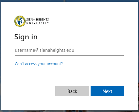 Microsoft AD Sign in Username/Email Prompt