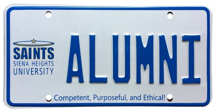 SHU alumni license plate
